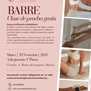 ¡Ven a probar Barre gratis en el Centro de la Mujer Carmen Conde!